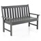 Costway Garden Bench All-Weather HDPE 2-Person Outdoor Bench for Front Porch Backyard Black/White/Gray/Beige